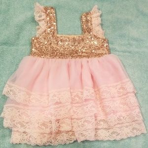 Gold and Pink Dress